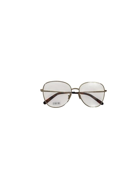 NWT Dior MINI CD O A Eyeglass Gold Metal Womens 55/16/140 main image 8